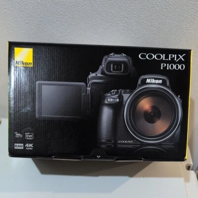 Nikon COOLPIX P1000 Digital Camera Black 16MP 125x Optical Zoom f/2.8 - Image 1 of 2