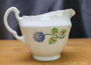 Seltenes Mayfair Distel Mini Milchkännchen Bone China England Goldrand überbacken - Bild 1 von 5