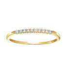 1/10 Ct Natural Diamond Wedding Band Ring For Women's In 10k Yellow Gold