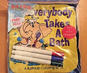 Everybody Takes a Bath (Rub a Dub Fun in the Tub) Reusable Pens Coloring Book - Picture 1 of 5