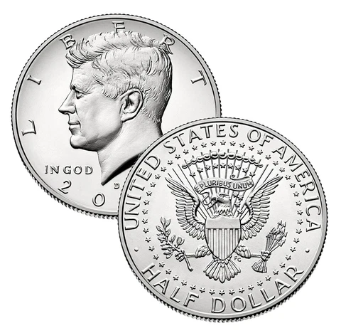 2010 D President Kennedy Half Dollar Fifty Cent Coin U.S. Mint Roll Money Cover
