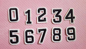 Black and White Numbers Iron on Patches  / Crafts Sew on patch / Applique /Badge - Picture 1 of 1