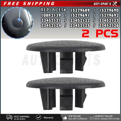 2PCS Black Rear Armrest Seat Bolt Cover Cap Fit For 07-18 TAHOE GMC YUKON XL NEW - Image 1 of 4