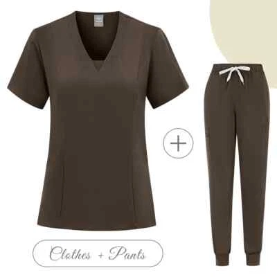 Uniforme médico de quirófano conjunto de trabajo enfermera cirugía dental ropa de trabajo Foto 1 de 4