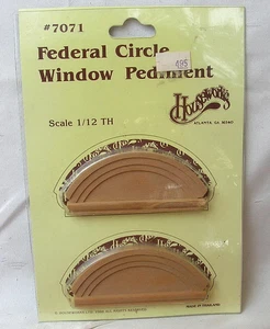 HOUSEWORKS #7071 FEDERAL CIRCLE PEDIMENT PAIR Dollhouse Miniature 1/12 Scale