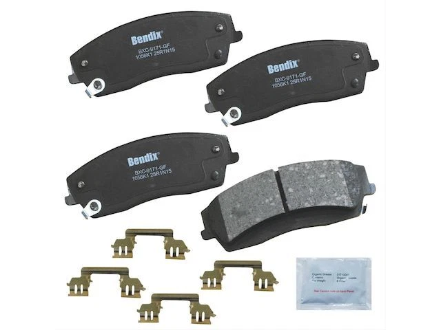 Juego de pastillas de freno delanteras Bendix 73857MSNW para Dodge Challenger 2009-2013, 2015-2018 Foto 1 de 2