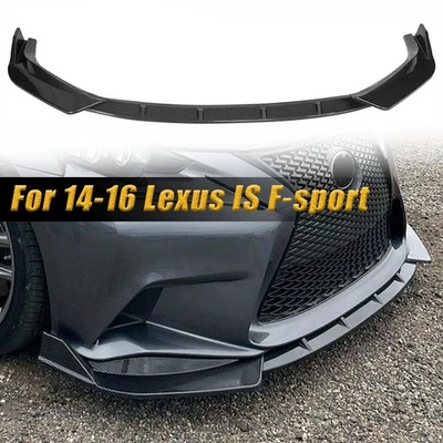 Se adapta a Lexus IS200t IS350 IS250 F-Sport 2014-16 parachoques delantero labio aspecto fibra de carbono Foto 1 de 4
