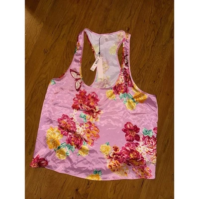 Camisa pijama Victoria’s Secret rosa borboleta racerback sem mangas nova com etiquetas ano 2000 MED - Imagem 1 de 4