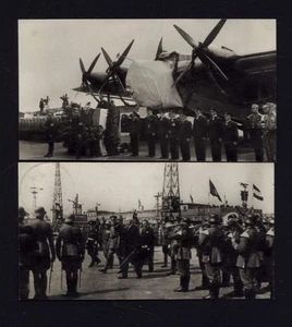 RPPC lote de 2 - ALEMANIA 1933 avión, soldados, fábrica Mercedes Benz BERLÍN - Imagen 1 de 5