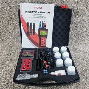 Dissolved Oxygen Meter 6 in 1 Smart Pond Aquarium Water Quality Testing pH TDS - Picture 1 of 11