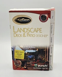 OPEN BOX PUNCH! Software Landscape Deck & Patio Designer Windows 7, XP, Vista - Afbeelding 1 van 9