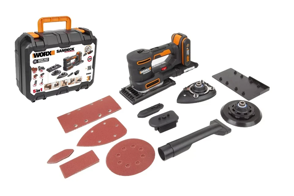 WORX Powershare Cordless  Multi Sander Sheet/Detail/Palm 20V 2.0Ah Battery WX820 - Image 1 of 1