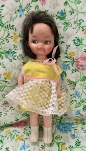 Vtg AE Doll Side Eyes Brunette 70s Retro 11” - Picture 1 of 12