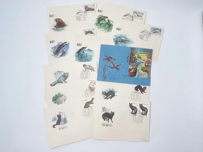 Envelopes Wildlife Nature Set of 11 FDC Animals Special Cancelled 1970-1980 USSR - Image 1 of 4