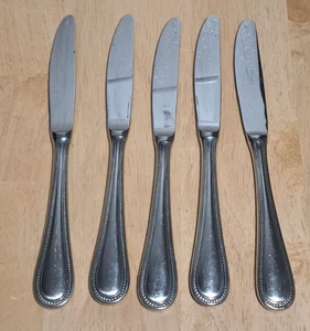 5 Handtuch Tafelmesser Hohlperlen 18/8 Edelstahl Made in Germany 8 7/8" - Bild 1 von 7