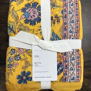 POTTERY BARN BETTE REVERSIBLE (1) KING SHAM ~ GELB - Bild 1 von 5