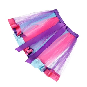 Tutu Röcke Kostüm für Damen Festival Outfit Lagenlook Ballett Mehrfarbig Tüll - Bild 1 von 12