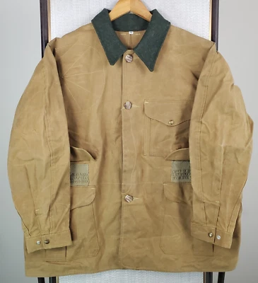 FILSON VTG Mens Size 46 Stand Up Tin Cloth Jacket Upland Hunting Oil Waxed XL - Image 1 of 4