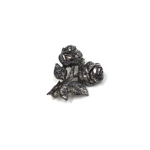 835 Silber Blumenstrauß Brosche Hildesheimer Rose Anstecknadel Damen Schmuck 7.2 - Picture 1 of 7
