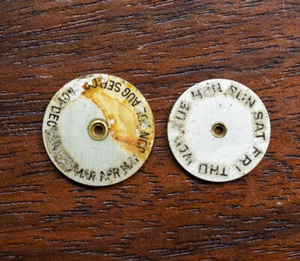 Vintage MOVADO Tagesmonatsräder Original Ersatzreparatur für Kaliber 475 - Bild 1 von 2