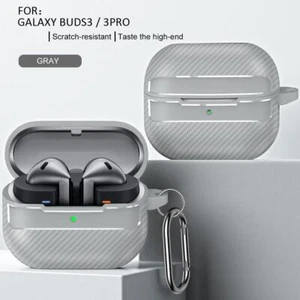 SALE Shockproof Cover Carbon Fiber Pattern Case For Samsung Galaxy Buds 3/3 Pro - Picture 1 of 18