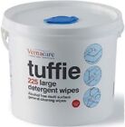 Vernacare Tuffie Detergent Wipes in Bucket, Multi Surface, Pack of 225