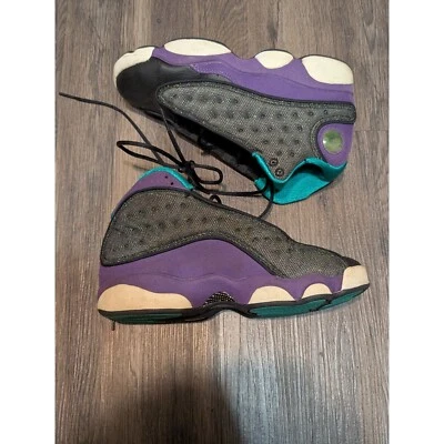 Zapatos de baloncesto Jordan 13 retro púrpura verde azulado juvenil talla 5Y Foto 1 de 4
