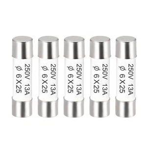 Ceramic Cartridge Fuses 13A 250V 6x25mm Fast Blow for Energy Saving Lamp 5pcs - Picture 1 of 4