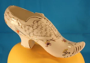 Großer weißer Dresdner China Schuh - Bild 1 von 9