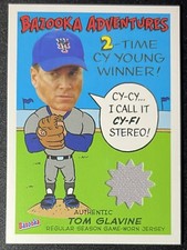 2004 Tom Glavine Bazooka Adventures  Game User JERSEY Card New York Mets