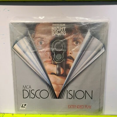 Night Hawks Laserdisc DiscoVision Sylvester Stallone 1981 MCA Vintage Untested - Image 1 of 2