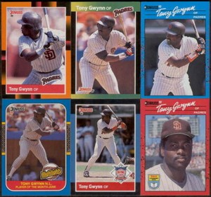 Tony Gwynn 6 different 1988-1990 Donruss Best/All Star
