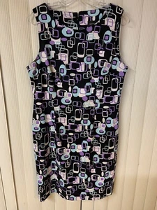 Connected Apparrell Women’s Dress, Size 14, Sleeveless, Multicolored, Pencil - Picture 1 of 9