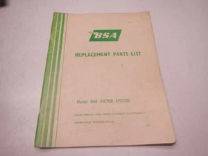 Lista de piezas de repuesto BSA 1969 modelo B44 Victor Special 00-5146 - Imagen 1 de 7