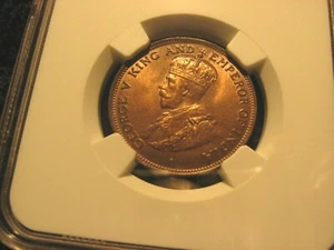 1918 BRITISH HONDURAS 1 CENT ✪ NGC MS-65-RB ✪ RED-BROWN UNC 1C - Picture 1 of 4