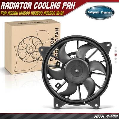 Engine Radiator Cooling Fan w/ Shroud Assembly for Nissan NV1500 NV2500 12-21 - Image 1 of 4
