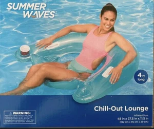 8 PACK Summer Waves 48”x37.5" Chill-Out Chair, Teal - Picture 1 of 1
