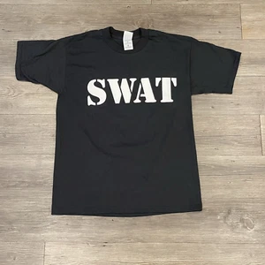 SWAT TEAM BLACK T-Shirt Special Weapons and Tactics Law Custom Size Large - Bild 1 von 7