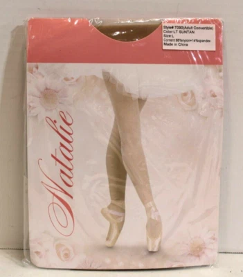 Medias de Baile Ballet Natalie Adulto Convertible Estilo T090 Talla Mediana Lt bronceado Foto 1 de 4