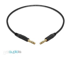 "Cable Canare Quad L-4E6S | Oro Neutro 1/4" TRS | Negro 1 Pie | 1 Pie | 1'" - Imagen 1 de 1