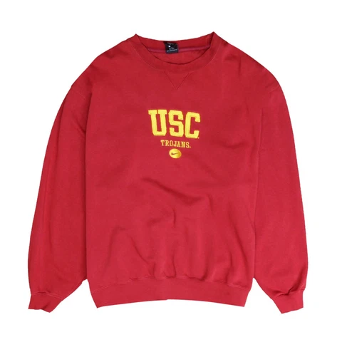 Vintage USC Trojans Nike Sweatshirt Size 2XL Red Y2K NCAA Embroidered Cover