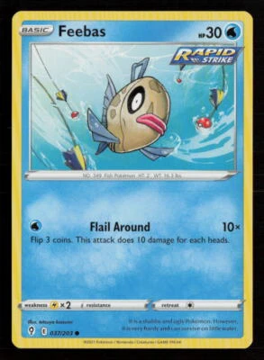 Feebas SWSH07: Evolving Skies #037/203 Common Baseball Card - Image 1 of 2