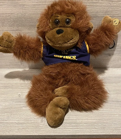 Rare Minnesota Vikings NFL Ape Stuffed Plush Football Shakes And Makes Sound Cover
