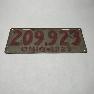 1923 Ohio Truck License Plate 100% All Original # T 209 923 OH - Picture 1 of 8