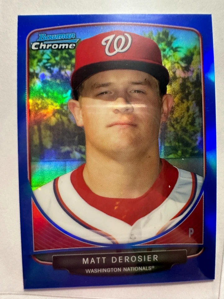 K52,998 - 2013 Bowman Chrome Mini Blue Refractors #76 Matt Derosier #/99 - Image 1 of 1