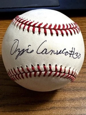 OZZIE CANSECO SIGNED AUTOGRAPHED OMWL BASEBALL!  Athletics, Cardinals! Jose Bro! - Image 1 of 2