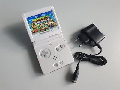 GameBoy Advance SP Konsole Weiß Weiss AGS-101 Neues Gehäuse & IPS V5 Display - Bild 1 von 4
