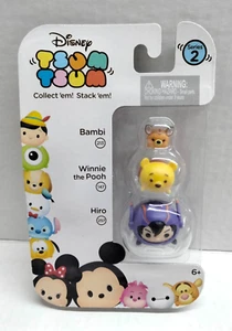 DISNSEY TSUM TSUM - BAMBI #213, WINNIE THE POOH #147 AND HIRO #257 - JAKKS - NEW - Picture 1 of 2