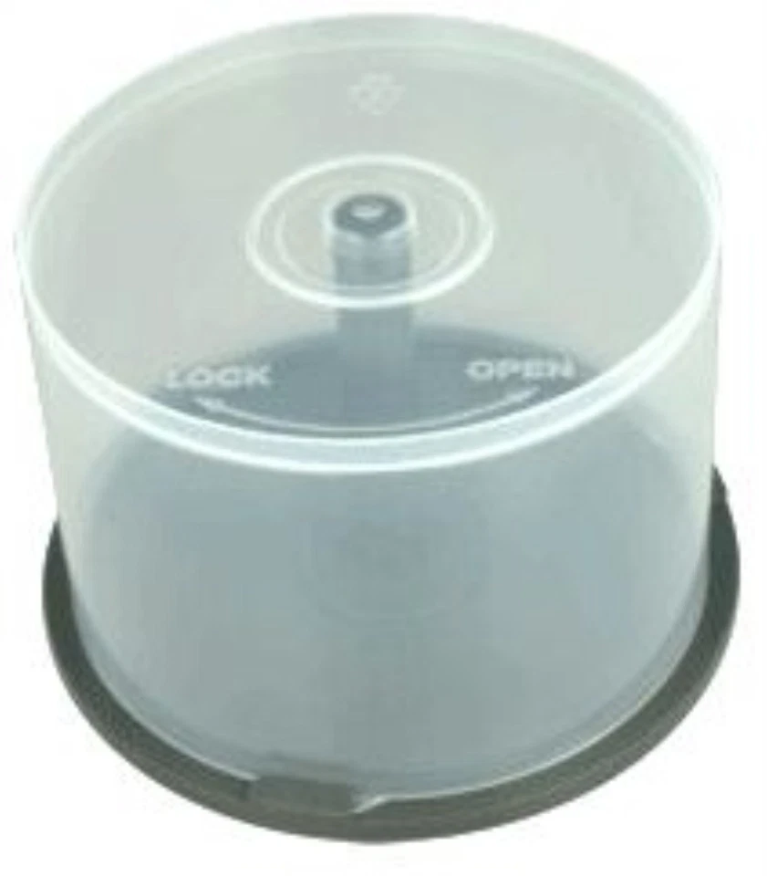 CD DVD Plastic Cake Tubs holds 50 Disks Spindle Storage Qty 25 (25 x 50s Tub) - Image 1 of 1