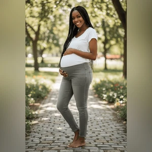 Neu ohne Etikett Old Navy Umstandsjeans grau knöchellang - Größe 8 - Bild 1 von 7